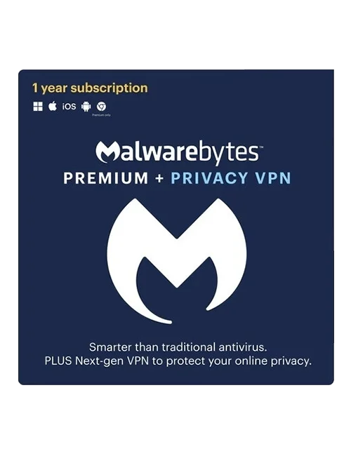 Malwarebytes Premium + Privacy VPN Bundle - 1-Year / 2-Device