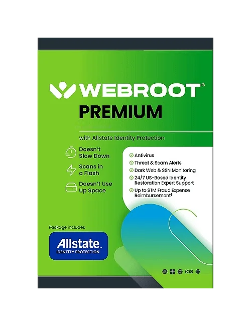 Webroot Premium With Allstate Identity Protection - 1-Year / 5-Device