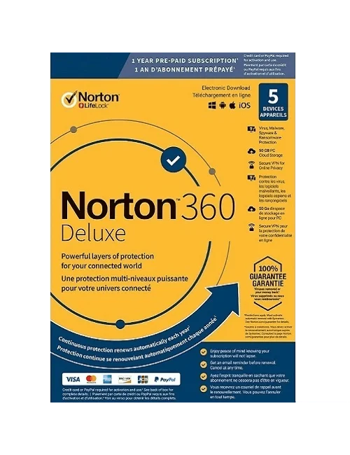 Norton 360 Deluxe - 1-Year / 3-Device - USA/Canada